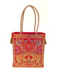Red Indian Handbag Ethnic Peacock Elephant Woven Zari Brocade Shoulder Hand Bag