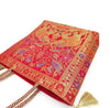 Red Indian Handbag Ethnic Peacock Elephant Woven Zari Brocade Shoulder Hand Bag