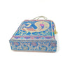 Handbag Indian Ethnic Peacock Woven Zari Brocade Fabric Blue Shoulder Hand Bag