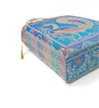 Handbag Indian Ethnic Peacock Woven Zari Brocade Fabric Blue Shoulder Hand Bag