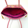 Pink Handbag Indian Ethnic Woven Zari Brocade Fabric Peacock Shoulder Hand Bag
