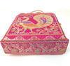 Pink Handbag Indian Ethnic Woven Zari Brocade Fabric Peacock Shoulder Hand Bag