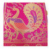 Pink Handbag Indian Ethnic Woven Zari Brocade Fabric Peacock Shoulder Hand Bag