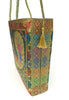 Bottle Green Handbag Ethnic Peacock Woven Zari Brocade Fabric Shoulder Hand Bag