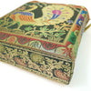 Bottle Green Handbag Ethnic Peacock Woven Zari Brocade Fabric Shoulder Hand Bag