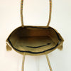Ethnic Beige Handbag Peacock Woven Zari Brocade Fabric Traditional Shoulder Bag