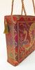 Ethnic Maroon Handbag Peacock Woven Zari Brocade Fabric Wedding Shoulder Bag