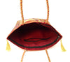 Ethnic Maroon Handbag Peacock Woven Zari Brocade Fabric Wedding Shoulder Bag