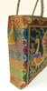 Black Handbag Indian Ethnic Peacock Woven Zari Brocade Fabric Shoulder Hand Bag