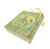 Peacock Woven Handbag Indian Ethnic Zari Brocade Women Dark Green Shoulder Bag