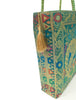 Teal Green Peacock Woven Handbag Indian Ethnic Zari Brocade Women Shoulder Bag