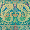 Teal Green Peacock Woven Handbag Indian Ethnic Zari Brocade Women Shoulder Bag