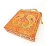 Peacock Woven Handbag Indian Orange Ethnic Zari Brocade Women Shoulder Hand Bag