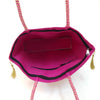 Hot Pink Peacock Woven Handbag Indian Ethnic Zari Brocade Women Shoulder Bag