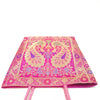 Hot Pink Peacock Woven Handbag Indian Ethnic Zari Brocade Women Shoulder Bag