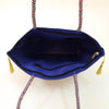 Blue Peacock Woven Handbag Indian Traditional Zari Brocade Women Shoulder Bag