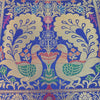 Blue Peacock Woven Handbag Indian Traditional Zari Brocade Women Shoulder Bag