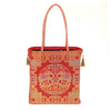 Wedding Red Hand Bag Banarasi Zari Brocade Golden Tassels in Elephant Motif
