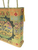 Green Ethnic Hand Bag Banarasi Zari Brocade Golden Tassels in Elephant Motif