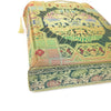 Green Ethnic Hand Bag Banarasi Zari Brocade Golden Tassels in Elephant Motif