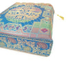 Turquoise Blue Hand Bag Banarasi Zari Brocade Golden Tassels Elephant Motif