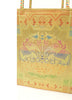 Beige Hand Bag Banarasi Zari Brocade Golden Tassels Elephant Motif Shoulder Bag