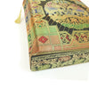 Black Party Wear Hand Bag Banarasi Zari Brocade Golden Tassels In Elephant Motif