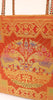 Orange Traditional Hand Bag Banarasi Zari Brocade Golden Tassels Elephant Motif