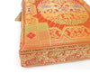 Orange Traditional Hand Bag Banarasi Zari Brocade Golden Tassels Elephant Motif