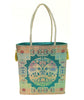 Teal Green Hand Bag Ethnic Banarasi Zari Brocade Golden Tassels Elephant Motif