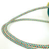 Teal Green Hand Bag Ethnic Banarasi Zari Brocade Golden Tassels Elephant Motif