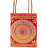 Red Mandala Handbag Indian Ethnic Woven Zari Brocade Traditional Shoulder Bag