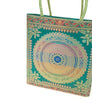 Teal Green Mandala Handbag Indian Ethnic Woven Zari Brocade Shoulder Hand Bag
