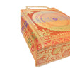 Orange Mandala Handbag Indian Ethnic Woven Zari Brocade Shoulder Hand Bag