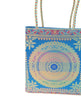 Turquoise Blue Mandala Handbag Indian Ethnic Woven Zari Brocade Shoulder Bag