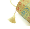 Mandala Beige Handbag Indian Ethnic Woven Zari Brocade Women Shoulder Hand Bag