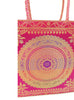Pink  Mandala Indian Handbag Ethnic Woven Zari Brocade Traditional Shoulder Bag