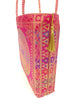 Pink  Mandala Indian Handbag Ethnic Woven Zari Brocade Traditional Shoulder Bag
