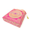 Pink  Mandala Indian Handbag Ethnic Woven Zari Brocade Traditional Shoulder Bag