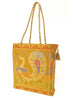 Mustard Handbag Indian Ethnic Peacock Woven Zari Brocade Fabric Shoulder Bag
