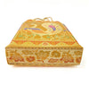 Mustard Handbag Indian Ethnic Peacock Woven Zari Brocade Fabric Shoulder Bag