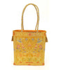 Mustard Handbag Indian Ethnic Peacock Elephant Woven Zari Brocade Shoulder Bag