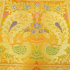Mustard Peacock Woven Handbag Indian Traditional Zari Brocade Women Shoulder Bag