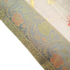 12x12 Inch Cushion Cover Gray Embroidered Banarasi Silk Floral Zari Zari Brocade