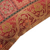 12x12 Inch Floral Cushion Cover Indian Woven Zari Brocade Banarasi Silk Paisley