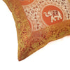 12x12 Inch Animal Cushion Pillow Covers Indian Woven Zari Brocade Banarasi Silk
