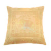 16x16 Inch Peach Cushion Cover Elephant Woven Zari Brocade Banarasi Silk Decor
