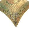 16x16 Inch Green Cushion Cover Peacock Woven Zari Brocade Banarasi Silk Decor