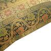 16x16 Inch Green Cushion Cover Peacock Woven Zari Brocade Banarasi Silk Decor