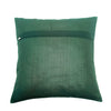 16x16 Inch Green Cushion Cover Peacock Woven Zari Brocade Banarasi Silk Decor